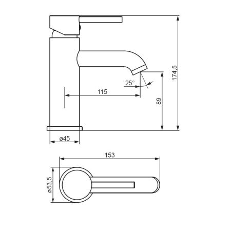 360210000 Scandinavian Pure, смеситель для умывальника, хром