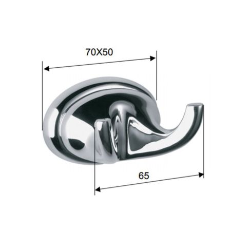 Daniel Revival Acc.B. Крючок двойной, медь vecchio rame, артикул REAP960 vr 64