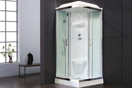 Душевая кабина Royal Bath RB 80HP6-WT-CH (белое/прозрачное)