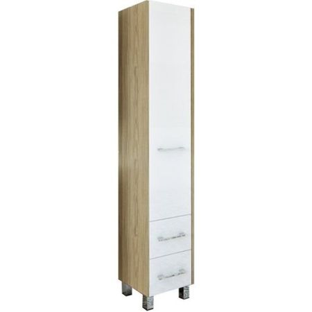 Шкаф пенал Sanflor Ларго 40 R Н0000000029 Швейцарский вяз Белый, артикул Н0000000029