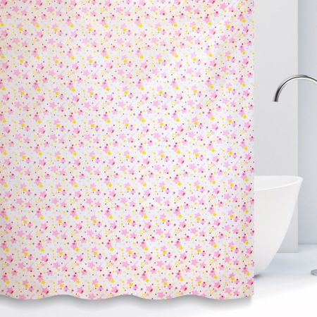 Штора для ванной комнаты Savol S-01718V, звезды, артикул S-01718V