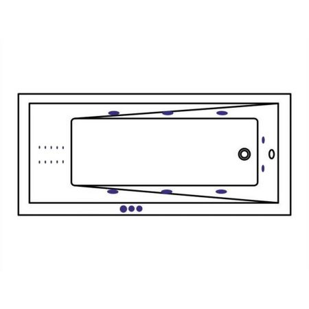 Ванна WHITECROSS Wave 170x70 "SMART NANO" (хром), артикул 0101.170070.100.SMARTNANO.CR