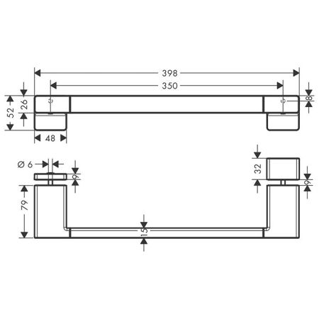 HG AddStoris Ручка для двери душевой кабины, цвет: матовый белый, артикул 41759700