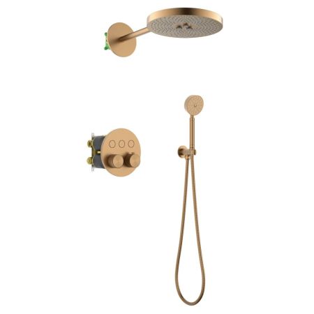 Душевая система встроенная с термостатом Timo Saona розовое золото (SX-2308/19SM), артикул SX-2308/19SM