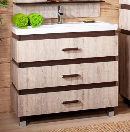 Тумба под раковину Бриклаер Техас 100 Дуб кантри Венге, артикул 4627125412882
