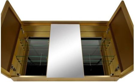 Зеркальный шкаф De Aqua Алюминиум 120 AL 507 120 G золото, артикул AL 507 120 G