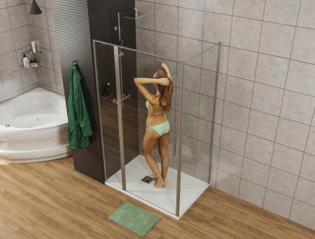 Душевой уголок Allen Brau Priority 90x80 3.31001.00 + 3.31013.00 хром, артикул 3.31001.00 + 3.31013.00