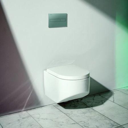 Laufen Sonar Унитаз подвесной 530х370х340 мм, безободковый, цвет: белый глянец, артикул 8.2034.1.000.000.1