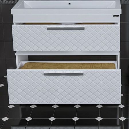 Тумба СанТа Калипсо 100 317001лN Белая, артикул 317001лN