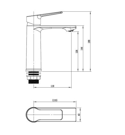Смеситель для умывальника RUSH EGO (EG5307-11), артикул EG5307-11