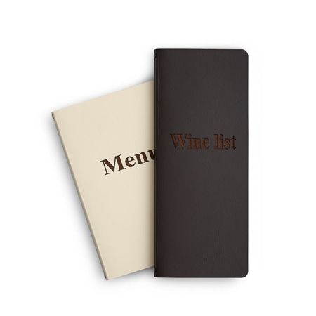 ADJ Меню для ресторана, 17x25 см., цвет: панна котта/белый, артикул 1627.16/10