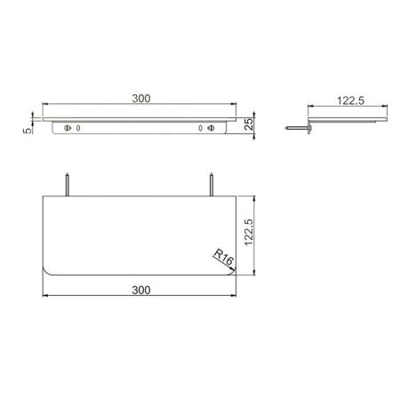 FIMA|Carlo Frattini SWITCH Полка 500 мм., белый мрамор