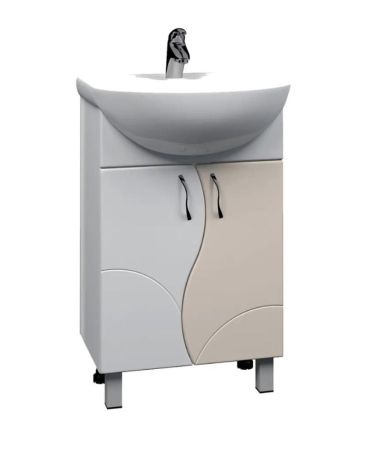 Тумба под раковину напольная VIGO Alessandro tn.ALE.UYU.55.2D беж, 55 см, артикул tn.ALE.UYU.55.2D беж