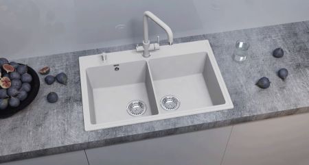 Кухонная мойка Ulgran Quartz Ruma 780-04, платина, артикул Ruma 780-04