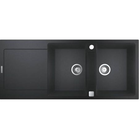 Мойка GROHE K500 с 2 чашами, 1160 x 500 мм, черный гранит (31647AP0)