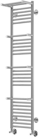 Водяной полотенцесушитель Terminus Аврора П27 300x1390 4660059582306 с полкой Хром