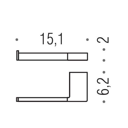 Colombo MiniQ Держатель для т/б SX, цвет: хром, артикул B5008S.CR