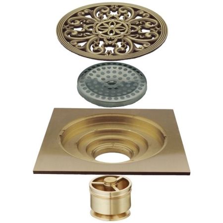 Трап для душа Veragio Canyon VR.CAN-2022.BR с решеткой Бронза, артикул VR.CAN-2022.BR