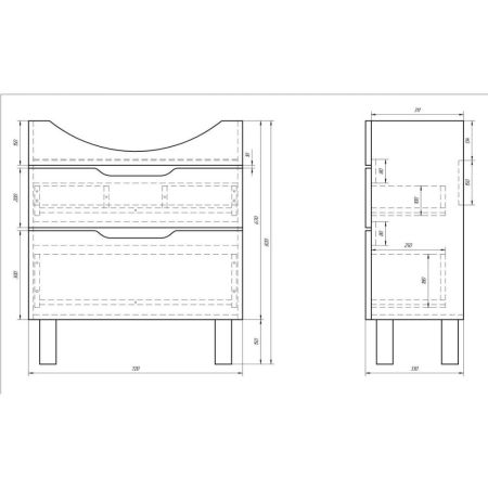 Тумба с раковиной подвесная/напольная Dreja Laguna Plus 75 см, белый, артикул 99-0106-com