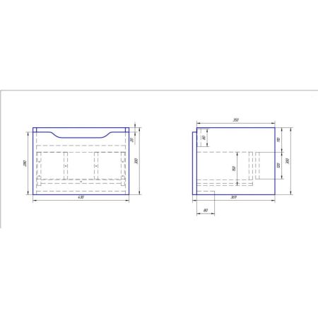 Тумба с раковиной подвесная Dreja Tiny 50 см, белый, артикул 99-1901-com