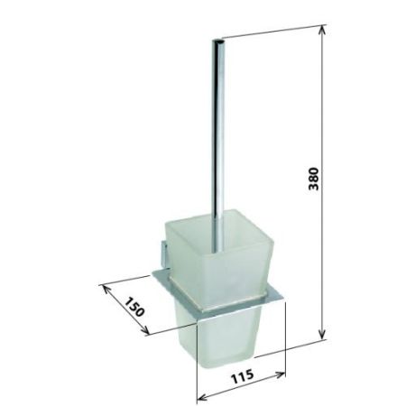 Ёршик  Plaza подвесной 115x360x150мм, хром, артикул 118113012