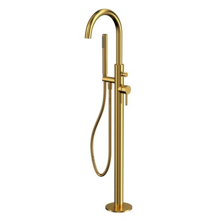 Смеситель для ванны отдельностоящий WHITECROSS Y Y1233GLB (брашированное золото)
