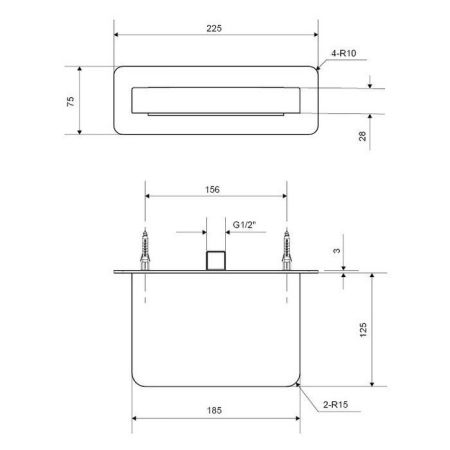 Излив настенный EXCELLENT Krotos AREX.8025CR (хром)