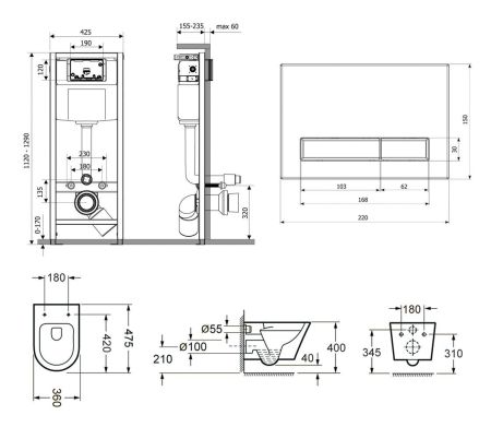 Комплект 9 в 1 Lavinia Boho Relfix Biore Compacto Rimless 97010057, артикул 97010057