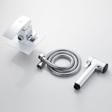 Гигиенический душ со смесителем Rose R1505F-2, белый/хром, артикул R1505F-2