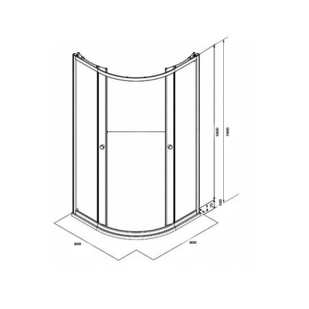 Уголок ZF81 душевой PARLY с поддоном