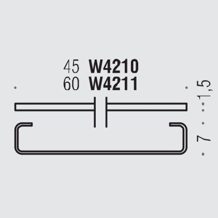 Colombo Time Полотенцедержатель 45 см, цвет: хром, артикул W4210.CR