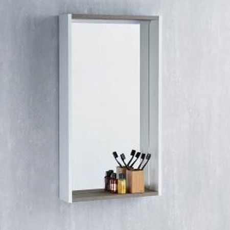 Зеркальный шкаф АКВАТОН БЭЛЛА 46 1A221702BBAZ0 (белый/джарра), шт, артикул 1A221702BBAZ0