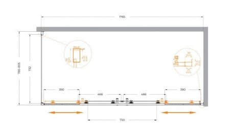 MOLVENO-AH-2/1-170/90-C-Cr-IV Душевой уголок, артикул MOLVENO-AH-2/1-170/90-C-Cr-IV