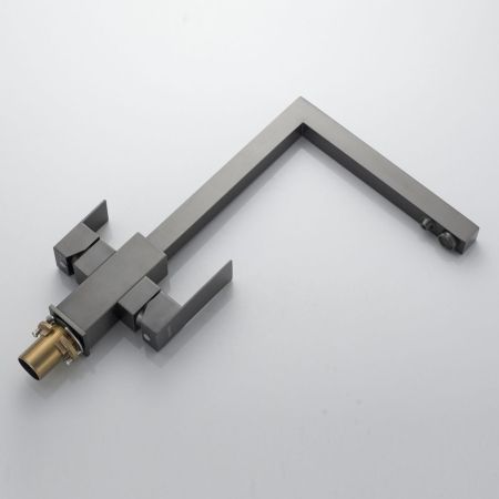 Смеситель для кухни с подключением фильтра Shevanik S148T, оружейная сталь, артикул S148T