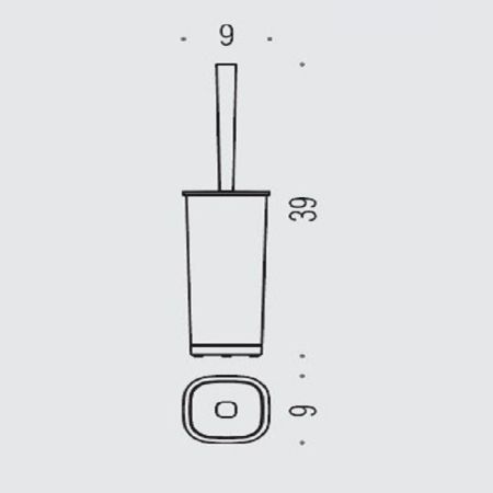 Colombo Alize Стакан, цвет: хром/матовое стекло, артикул B2556.CR-VAN