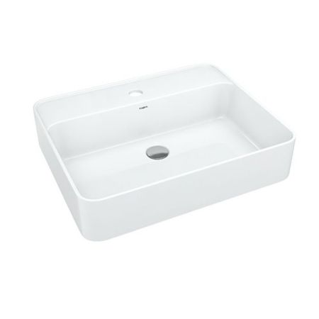 Раковина СанТа Олимп 57, 57,5 x 47,3 см, белая, накладная, артикул Олимп57