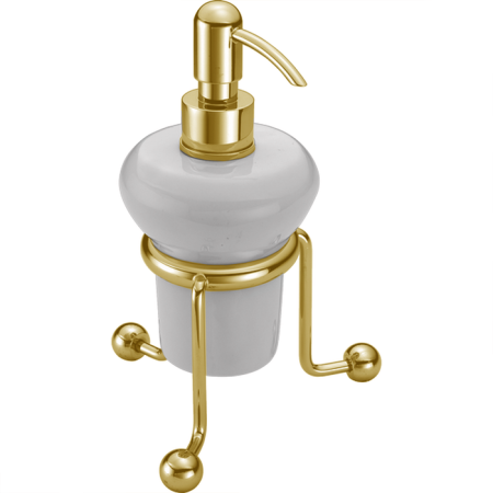 HUBER Croisette Дозатор настольный, цвет золото/керамика