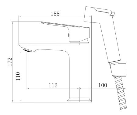 Смеситель Shoreс гигиен. душем, с акс., артикул: SHR27H