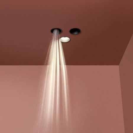 Antonio Lupi Zenit Встраиваемый верхний душ, Ø 8см, прямая струя, цвет: черный, артикул ZENIT11 Nero