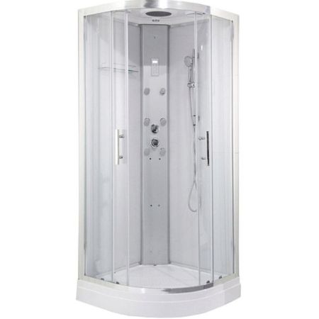 Душевая кабина Orans SR-86150S 90x90 с баней профиль Белый задние стенки Белые, артикул SR-86150S