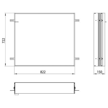 Emco Asis prime Встраиваемая рама для зеркального шкафа, B822xH722mm, артикул 9497 000 11