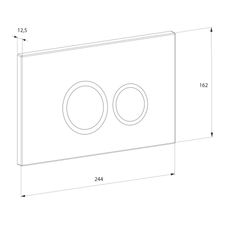 Клавиша смыва D&K Bayern (арт.инсталл DI8050127);хром (DB1529001), артикул DB1529001
