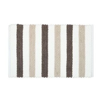 Коврик для ванной комнаты FIXSEN AMBER FX-8040Z, бежевый/белый