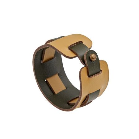 ADJ Кольцо для салфеток Bottega, D5 см., цвет: горчичный/оливковый, артикул 010.B.40/55