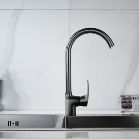 Смеситель для кухни Shevanik S5053T, оружейная сталь, артикул S5053T