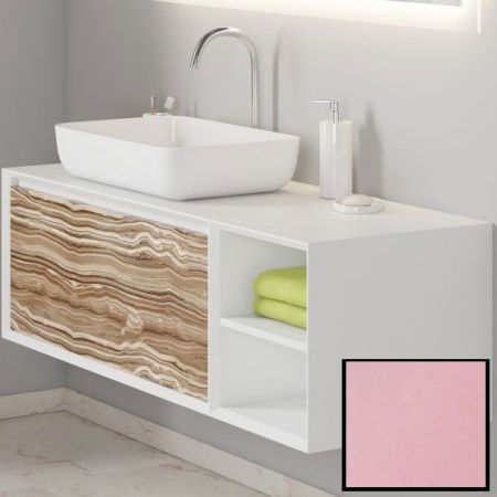 Тумба под раковину SanVit Стайл 120 L kstyle120 подвесная Розовый глянец, артикул kstyle120