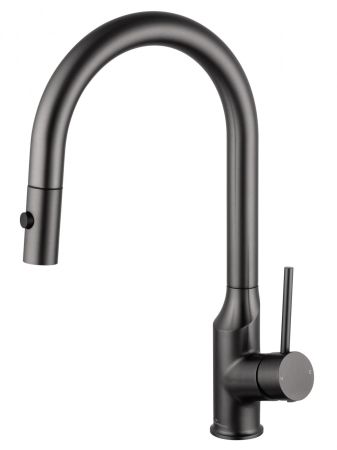 Смеситель для кухни с выдвижным изливом WONZON & WOGHAND, Темный графит (WW-A21252-BGG), артикул WW-A21252-BGG