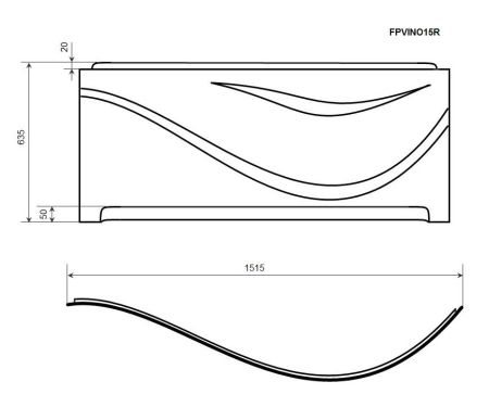 Фронтальная панель TIMO (FPVINO15R), артикул FPVINO15R
