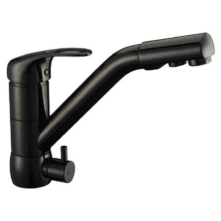 Смеситель для кухни ZorG Clean Water ZR 400 KF-12 BLACK Чёрный, артикул ZR 400 KF-12 BLACK