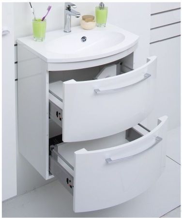 Тумба с раковиной De Aqua Лонг 60 белый, артикул 00212713